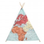 Cort mare Harta Lumii Play Tepee Multicolor Sunny